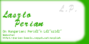 laszlo perian business card